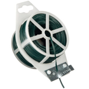 Bindband groen met metalen kern geplastificeerd