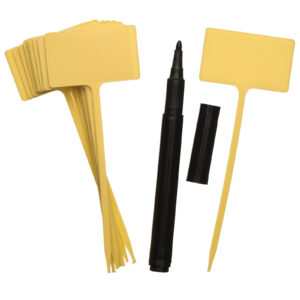 Plaatetiketten kunststof geel incl tuinstift