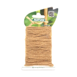 Jute bindtouw naturel met ijzeren kern ø2.75mm x 5m