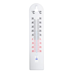 Muurthermometer kunststof wit